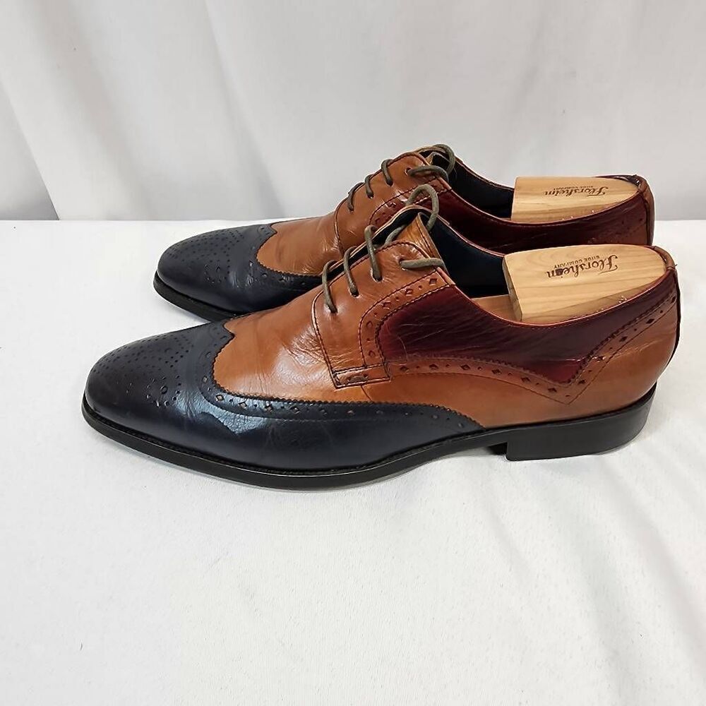 Steve Madden Men's 9 Multi Color Oxford Dress Shoes Lace-Up Leather Workwear - Picture 4 of 11